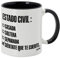 señor tarao® Taza de Cerámica Graciosa 350ml, Sr. Tarao Frases Originales, Regalos Divertidos, Frases de Humor (Estado Civil)