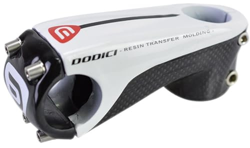 FukkeR 31.8mm 1-1/4'' Fahrradvorbau Mountainbike Vorbau Länge 80/90/100mm MTB Carbon Lenkervorbau 10 Degree Für Rennrad BMX XC AM FR DH Fixie Gear Bike (Color : White, Size : 100mm)