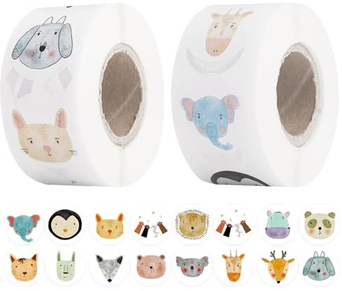 Lotbun Set Da 1000 Adesivi Bambini, Adesivi Decorativi, Per 16 Modelli Di Animali Dei Cartoni Animati,adesivi Per Bambini,Adesivi Stacca E Attacca Bambini