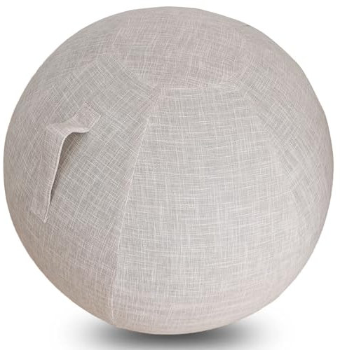 WTZHHK Gymnastikball Bezug Anwendbar auf Sitzball Büro, Pilates Ball, Big Yoga Ball to Sit, Gymnastics Ball [Ball Nicht im Lieferumfang enthalten] (Color : Beige, Size : 75CM)