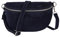MIRROSI® Bauchtasche Damen, Made in Italy, Echtleder Umhängetasche Echtes Leder, Brusttasche, Crossbody Bag aus WLD Veloursleder, in 3 Größen erhältlich (Navy WLD Silberner Reißverschluss) (Gr.L)