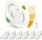 LED Einbaustrahler 230V Flach Dimmbar, 7W IP44 Badleuchten Led Spots 3 Stufe Dimmbar Ultra Slim Einbautiefe 26mm, 650lm 3000K Warmweiß Deckenspots Deckenstrahler für Badezimmer Küche Wohnzimmer