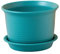 tuwiwol Pot de Fleur Seau Salon Balcon Jardin Trous de Drainage Pot de Fleurs jardinière succulente conteneur avec Soucoupe Fournitures ménagères, Vert, L【diamètre 18cm】