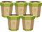 5-Pack Poubelles en Carton (12L) Réutilisables, Pliables, Recyclables, Sans Plastique - Petites Corbeille Papier & Toilettes d'Urgence pour Enfants - Pour Bureau, Bureau Enfant, Chambre (Garçon/Fille)