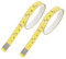 Xindojuz 2 PCS Steel Self-Adhesive Measuring Tapes, 39 Inch/100cm Imperial and Metric Scale Ruler Left to Right Sticky Measure Tape with Adhesive Backing for Woodworking Saw Drafting Table (Yellow)