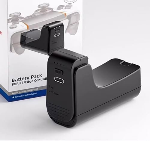Batería Cargador portátil para mandos -con Cable de Carga USB-C Incluido- 3500mAh, +14 Horas de Juego - Compatible con los mandos DualSense & Edge - Juega Mientras se Carga- Accesorios PS5