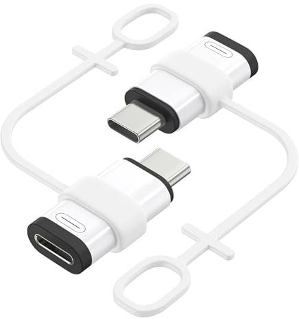 MoKo Adaptateur Lightning vers USB C Lot de 2, Adaptateur Lightning USB C pour iPhone 15/16 Pro/16 Pro Max/16 Plus, iPad Pro/Air, Galaxy S24, pour Chargement PD 36W, Pas pour Audio/OTG, Blanc/Noir
