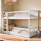 Kids Collective Hochbett Kinder, Etagenbett, Kinderbett | Massiv Kiefernholz, abgerundete Kanten, umbaubar zu 2 Betten | Größen: 80x180, 90x190, 90x200 cm | 80x180 cm von 3. bis 12. Lebensjahr | Weiß