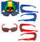 Ferro Stars Sonnenbrille in blau und rot von Kompatibel brawl models Alter 3 bis 12 Jahre 2 Stück mit Farbe zusammen (Brawl Sonnenbrille)