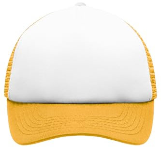 noTrash2003 Trucker Mesh Baseball Cap Truckerhat Unisex Einheitsgrösse und Kindermodelle Basecap Baseball-Hat 30 Farben Einfarbig Zweifarbig Polyester Baumwolle (Weiß-Gelb) - Kids