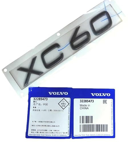 VOLVO XC60 II Logo-Plakette Modell XC60 hinten schwarz Black Edition OE 32285473