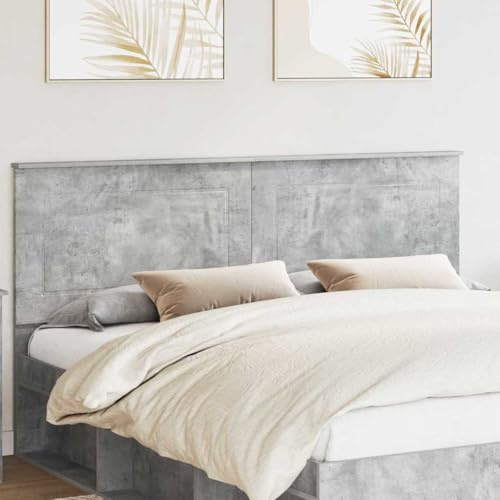 Qnhdfrt Concrete Gray Engineered Wood Headboard, 80 x 39 Inches