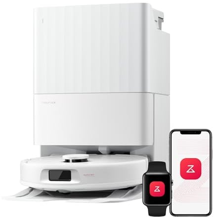 roborock Qrevo S Pro Saugroboter mit Wischfunktion, 18.500 Pa Saugkraft | verbessert von QV 35A, 75 °C Heißwasser-Moppreinigung, Anti-Tangle System, Hindernisvermeidung, All-in-One Dock (Weiß)