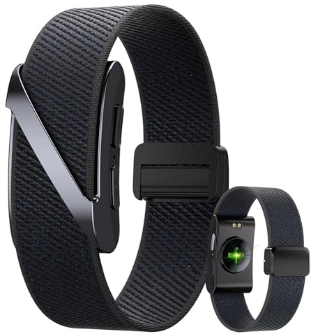 Gesundheits- und Fitness-Tracker, Smart-Band, tragbarer Aktivitätstracker, AI-Schlaf, 24/7, Herzfrequenz-Monitor, Multi-Sport-Tracking, Bildschirmlos, SOS- und Sturzerkennung, wasserdicht und lange