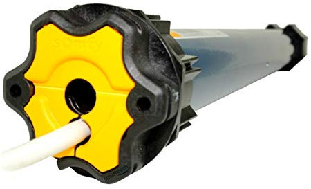 Somfy Rolladenmotor Ilmo WT 20/17 inkl. Einbruchschutz durch 3 patentierte Hochschiebesicherungen, Motorlager, Anschlusskabel und SW 60 Adapter/Mitnehmer.