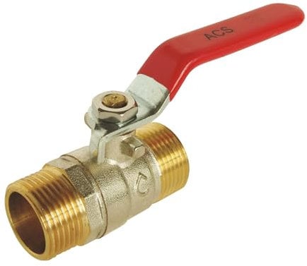 Somatherm for you - Valve con doppia sfera maschile 20/27 - maniglia piatta reversibile - Passaggio standard - Impermeabilizzazione rinforzata con 2 giunti tori