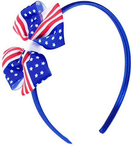 -tête avec Drapeau américain - Bandeau Patriotique - pour Enfants et bébés - Bleu.
