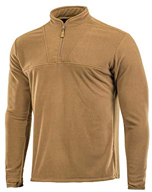 M-Tac Herren Fleece Quarter Zip Pullover - Leichtes Thermoshirt für Alltag, Wandern & Outdoor-Abenteuer