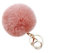 NOVAGO Porte Clé Pompon en Vrai Poil de Lapin, Doux au Toucher Garanti (Orange Clair)