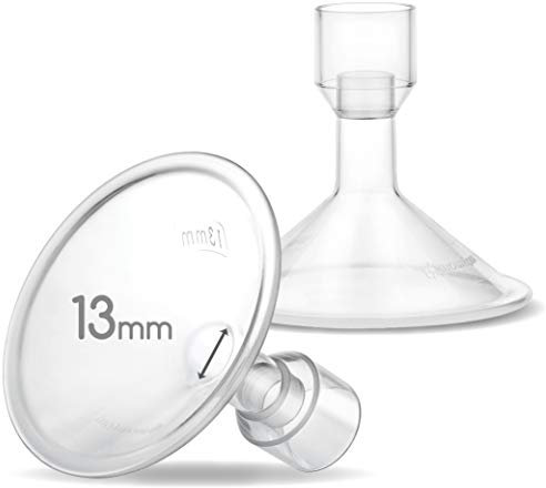 Maymom Myfit 13Mm Shields Compatible with Medela Breast Pump- Personalfit, Freestyle, Harmony, Maxi Connector; Connect to Widemouth/Narrow Connector, Personalfit/Freestyle Flex Connector; 2Pcs