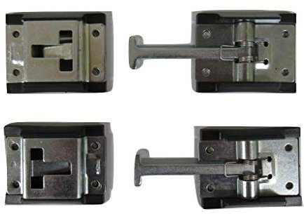 Door Retainers Zinc Plated X2 - Truck Motorhome Horsebox Hook & Catch