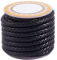 PandaHall - Cordino in vero cuoio intrecciato, 3,5 m, 6 mm, colore nero, rotondo, per fai da te, creazione di bracciali, collane e gioielli