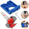 Door Hinge Jig for Router, Door Hinge Jig 35mm Hinge Hole Cutter, Concealed Hinge Jig for Cabinet Hinge Mounting Plate… (blue)