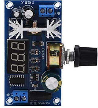 143 LM317 Einstellbarer Spannungsregler Voltage Converter Netzteilplatine Digitale Spannungsanzeige mit Kühlkörper