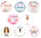 Etiquetas Personalizadas para Comunión de Niña de 5cm Adhesivas o Cartulina con Cordón