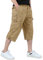 KEFITEVD Herren Cargo Hose Männer 3/4 Jagd Hose Kurze Sommerhose Capri Hose Vintage taktisch Shorts Sport Wanderhose Freizeitshorts Khaki EU 40, CN 5XL