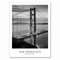 TYIYT Moderne Schwarz Weiß San Francisco Stadt Wahrzeichen Gebäude Golden Gate Bridge Landschaft Leinwand Malerei Wandkunst Poster Wohnzimmer Büro Wohnkultur Wandbild