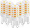 G9 LED Light Bulb 3W Warm White 2700K, G9 LED Bulbs 420LM, Equivalent to 28W 40W Halogen Bulb, G9 LED Corn Light Bulbs for Desk Lamp, Non- Flicker, AC 220-240V,360° Beam Angle, 5 Pack