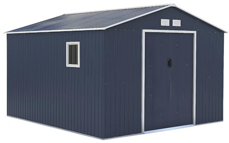 Vente-unique - Abri de Jardin métal en Acier galvanisé Gris 12,99 m² - Archer