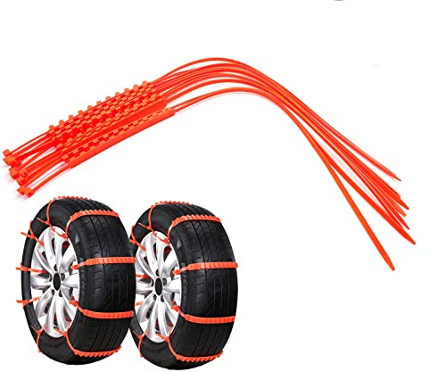 Areyourshop Lot de 10 chaînes de pneus à neige antidérapantes pour voiture, camion, SUV, urgence et conduite en hiver
