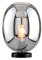 Kleine LED Tischleuchte Industrial Style mit Rauchglas - Vintage Nachttischlampe 27cm