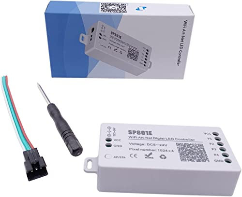 TOPXCDZ SP801E Wifi Kunst-Net Magie LED Controller LED Matrix Panel Modul WS2812B WS2811 LED Licht Streifen Wireless APP Control DC5-24V