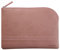 RHODIA 116629C - Pochette Zippée en Simili Cuir - Bois de Rose - Taille M (16 x 22 cm) - Coutures Véritables - Intérieur Tissu Orange - Rangement Documents, Petites Fournitures