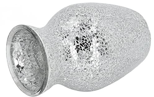 Mosaik-Glasvase, Glänzende Glasvase für Blumen, Handgefertigte Mosaikvasen, Europäische Exquisite Dekorative Vase für Wohnzimmer, Schlafzimmer