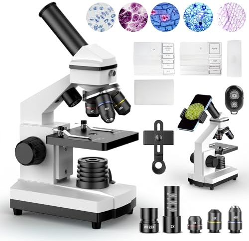 PalliPartners Compound Microscope for Adults & Students, White