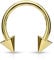 Paula & Fritz® Set Hufeisen Gold 1,2-mm Stark 8-mm Lang Chirurgenstahl 316L Spitzen 3x3-mm Circular Barbell Septum Nasen-Ring Augenbraue Ohr-Piercing