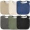 GROBRO7 6 Stück Blau-schwarz Babylätzchen, Dunkler Baumwolle Sabberlätzchen mit Verstellbaren Snap, Newborn Absorbent Drrible Bandana Bibs für Zahnen Säugling Kleinkind Dusche Gift Winter Christmas