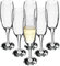 KADAX Verres à vin, verres à vin, passent au lave-vaisselle, verres élégants pour vin rouge et blanc, verres à vin de style long, verres à pied à servir (6 x 220 ml, pour champagne)