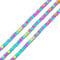 Wambere 98 Stück Quadratisch Perlen, 4mm Cube Galvanisieren Glasperlen Böhmische Kristallperlen Würfel Glasperlen Cube Kristall Glas Perlen für Schmuckherstellung DIY-Halskette,Regenbogen B