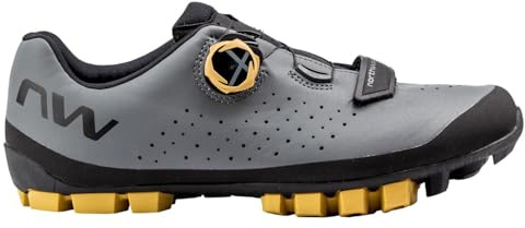 Northwave Hammer Plus MTB Schuhe Herren – All Mountain & Trail Fahrradschuhe mit verstärkter Sohle und Doppel-Drehverschluss, GRAU 44.5