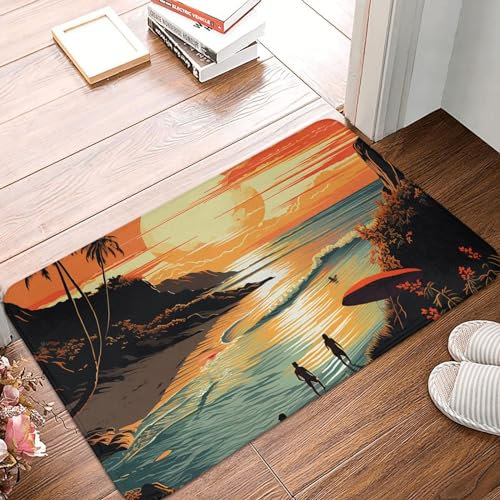 Original Poster für Endless Summer bedruckte Fußmatte rutschfeste Willkommensmatten langlebige Fußmatten Outdoor Eingangsbereich Türmatte Teppich für Innen- und Außeneingänge 61 x 40,6 cm