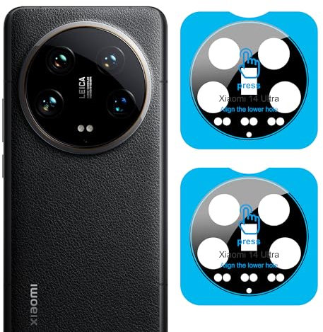 Lemxiee 2 Pezzi Fotocamera Pellicola Protettiva Vetro Temperato con Xiaomi 14 Ultra,HD Anti Graffio Ultra Resistente
