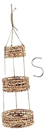 SEWOART 1ensemble Panier Suspendu Rotin Fait Main pour Fleurs Et Plantes pour Décoration De Balcon Jardin Et Intérieur