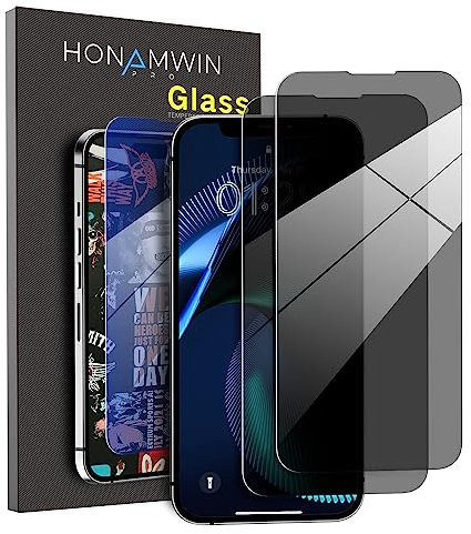 HONAMWINPRO Screen Protector Compatible with iPhone XS Max Anti Spy Glass (Scratch Resistant/Shockproof/Anti-Fingerprint) iPhone XS Max Screen Protector (2 PACK)