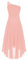 Aislor Robes Soirée Cérémonie Femme Robe Demoiselle D’Honneur sans Manches Col Asymétrique Robe Décolleté Mariage Invités Taille Empire Rose 44