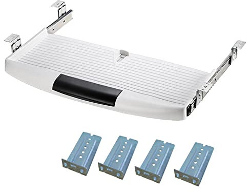 ZHSYXLB Sliding Keyboard Shelf for Under Office Desk Tray, 55x41cm, with Metal Drawer Slides, for Desktop Storage Rack and Save Space, Slide-Out Keyboard Tray Color16,Color06 (Size : Color16)